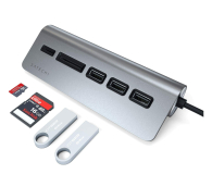 Satechi Aluminium - hub USB-C (czytnik kart micro/SD, 3x USB-A) SATSTTCHCRM - 1358288 - zdjęcie 4